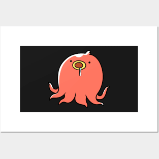 Pink Octopus Posters and Art